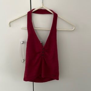 Hollister Red Halter Croptop